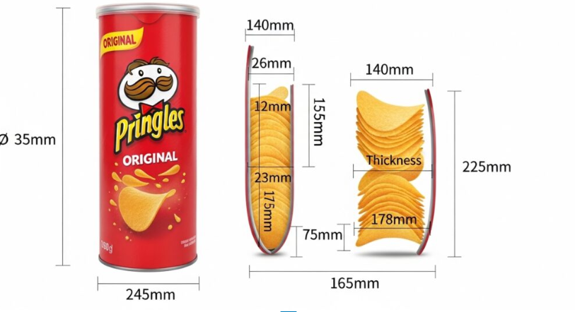 Pringles Dimensions: Size, Height, Length, and Diameter